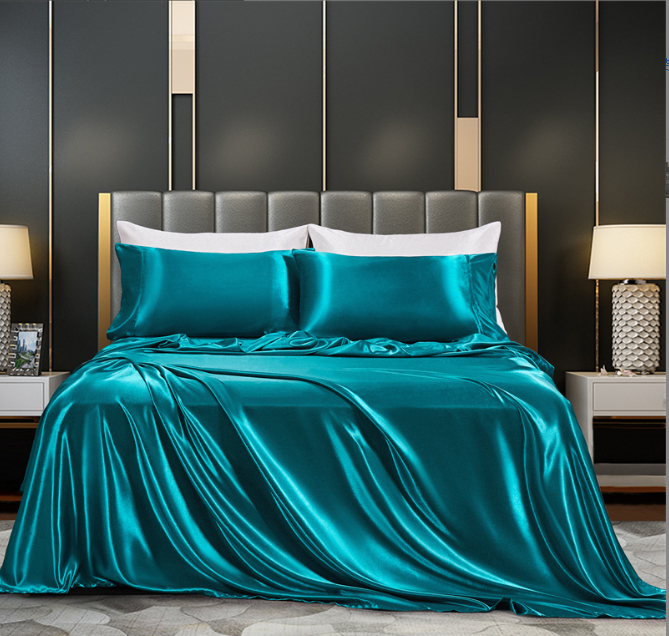 Beding set(Conforter shell ,pillow sham,bedsheet)silk-like fabric